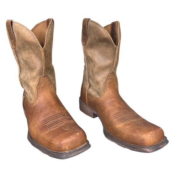 Ariat Men’s Rambler Brown Distressed Leather Western Cowboy Boots Size 11 D main image 9